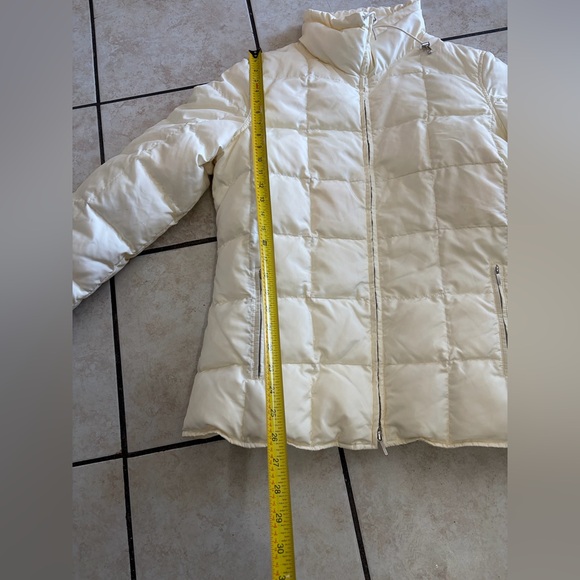 Womens Talbots Petite Ivory Puffer Jacket Size Medium - Picture 5 of 6